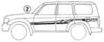 7598160171 - Body: Stripe Tape for Toyota: Land Cruiser Image