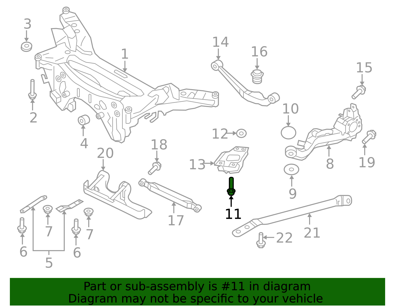 54459-1LA0C - Lower Control Arm Front Bolt 2014-2026 Nissan | Official ...