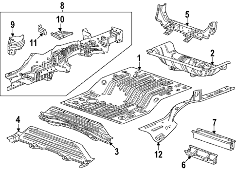 Rear Floor & Rails for 2024 Chevrolet Equinox EV #0
