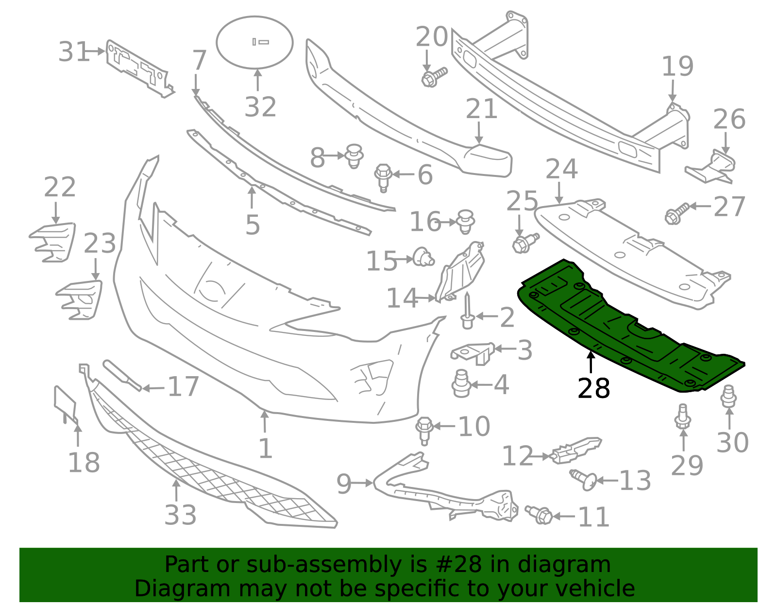 SU003-04308 OEM Toyota/Scion Front Lower Bumper Cover | parts