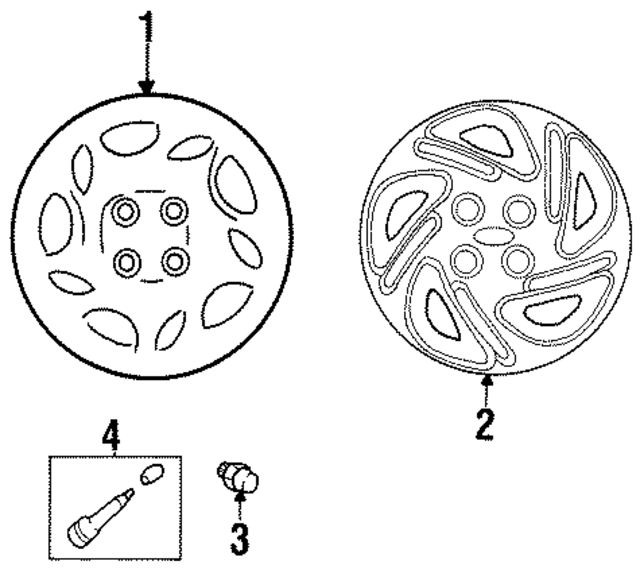 F8CZ1130AB - Suspension: Wheel Cover for Ford: Escort Image