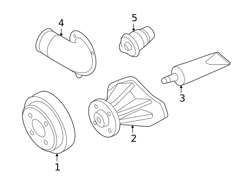 Water Pump for 2000 Nissan Frontier #0