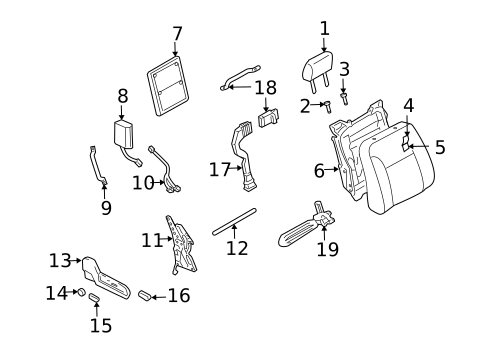 Front Seat Components for 2004 INFINITI M45 #1