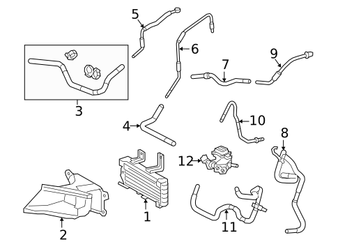 Oil Cooler for 2018 Lexus RX450hL #0