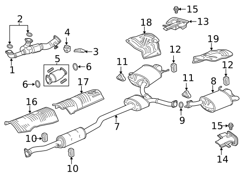 Exhaust Components for 2016 Acura RLX #1