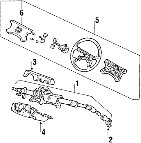 Steering Wheel & Trim for 1987 Acura Legend #0