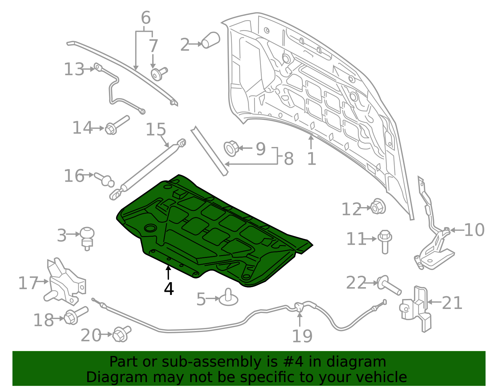 Hood Insulation Pad ML3Z-16738-C | AutoNationParts.com
