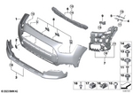 51115A88BB7 - Vehicle Trim: Bump Trim, Front Upper Section, Primed for Mini: Countryman S ALL4, Countryman SE ALL4 Image image