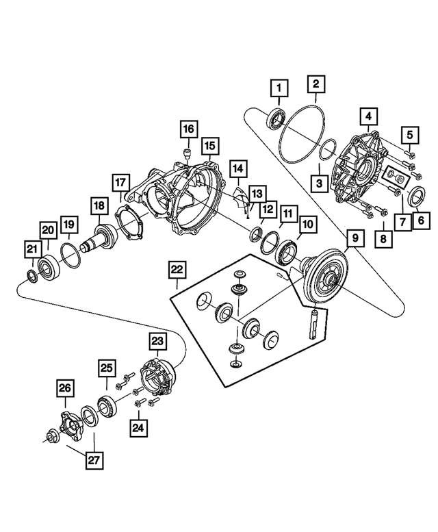 5143952AA - All Wheel Drive; Differential and Drive Line: Differential Bearing for Mopar Image