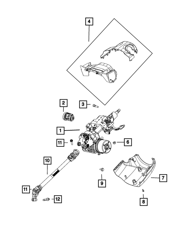 68276903AN - Steering: Steering Column for Jeep: Compass Image