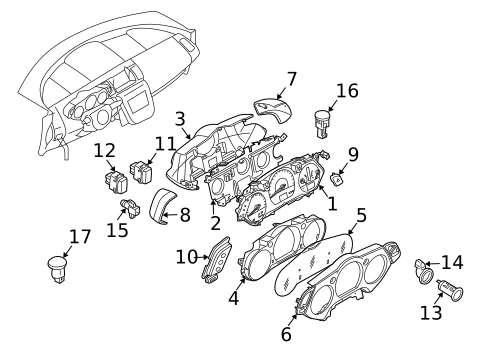 Headlamp Components for 2006 Nissan Murano #4