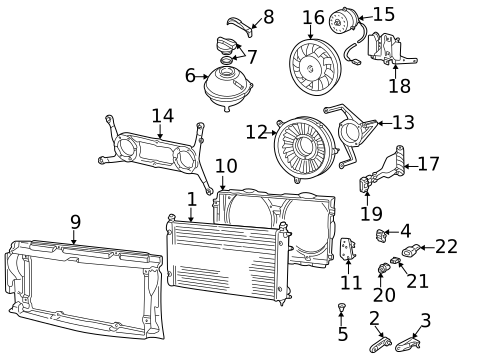 Radiator & Components for 1997 Volkswagen EuroVan #0