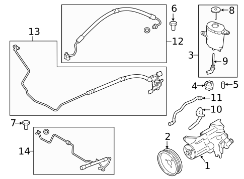 Pump & Hoses for 2013 BMW 535i GT xDrive #1