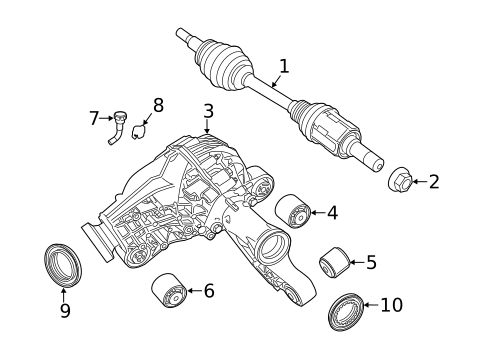 Front Axle & Carrier for 2012 Jeep Grand Cherokee #0