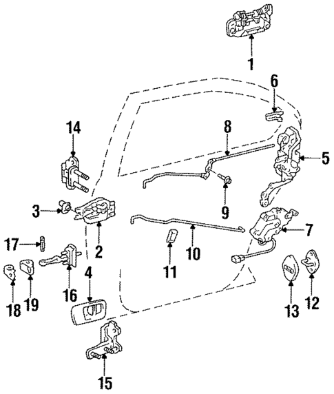 Rear Door for 1998 Lexus LS400 #0