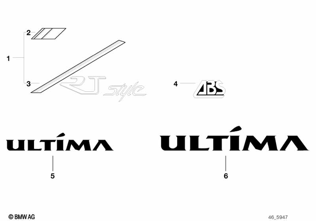 51142308137 - Frame and Mounting Parts: Badge -  for BMW-Motorrad Image
