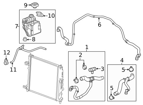 Radiator Hoses for 2017 Chevrolet Camaro #1