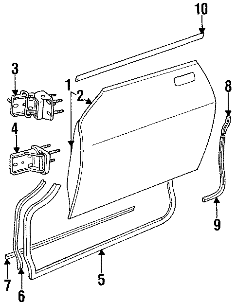 Door & Components for 1994 Jaguar XJS #1