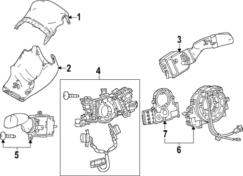 Shroud, Switches & Levers for 2025 Toyota Prius #0