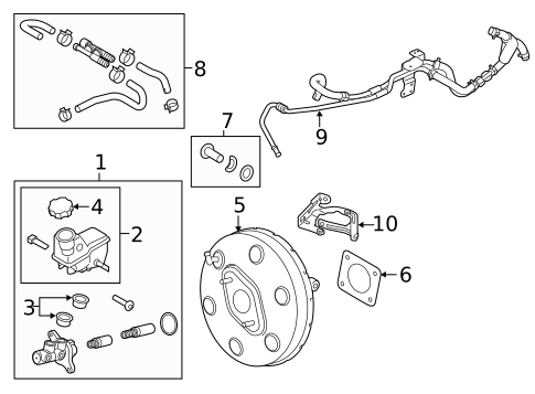 Master Cylinder - Components On Dash Panel for 2015 Hyundai Sonata #0