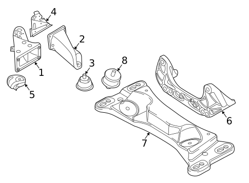 Engine & Trans Mounting for 2007 BMW Z4 #0