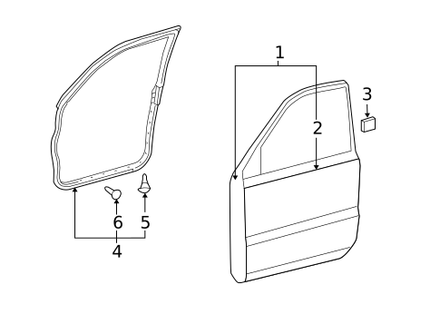 Door & Components for 2007 Toyota Highlander #2