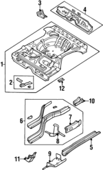 4796046 - Body: Rear Floor Pan for Dodge: Neon Image