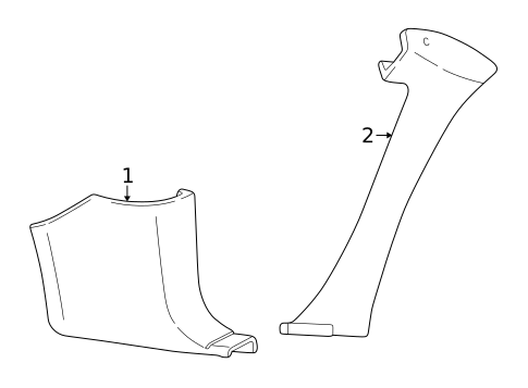 Interior Trim - Pillars for 2003 Ford Mustang #0