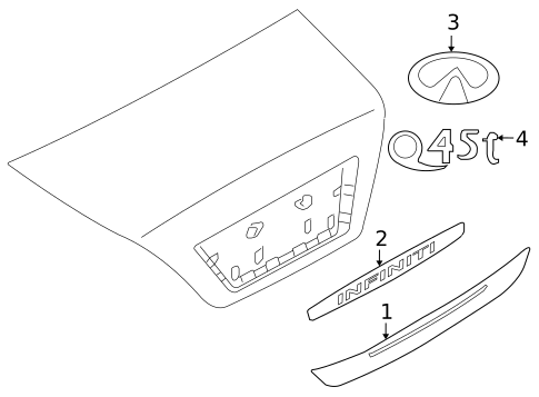 Exterior Trim - Trunk for 2005 INFINITI Q45 #0
