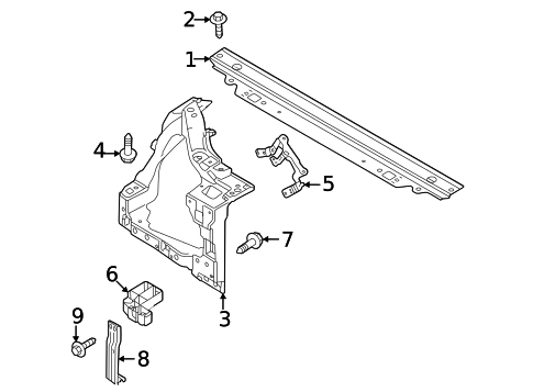Radiator Support for 2022 Land Rover Range Rover #1