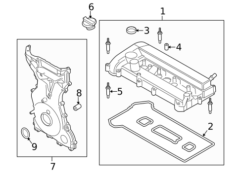 Valve & Timing Covers for 2014 Lincoln MKZ #1