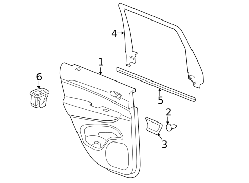 Interior Trim - Rear Door for 2019 Dodge Durango #0