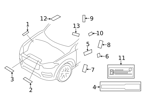 Labels for 2022 Volvo S90 #0