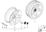 36111095442 - : Light Alloy Rim H36110 for BMW Image