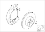 34116864905 - Brakes: Brake Disc, Ventilated for BMW Image