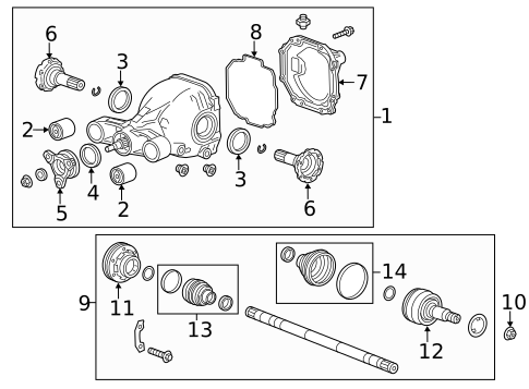 Axle & Differential for 2017 Cadillac CTS #0