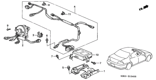 SRS Unit for 1999 Acura TL #0