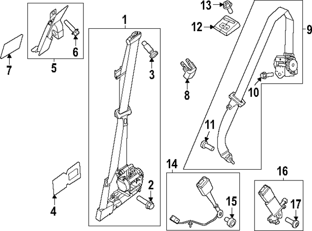 PC3Z28611B08BA - Electrical: Outer Belt for Ford: F-250 Super Duty, F-350 Super Duty, F-450 Super Duty, F-550 Super Duty Image