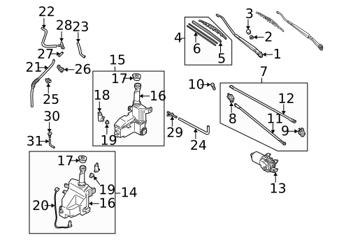 Wiper & Washer Components for 2002 Mazda Protege5 #0