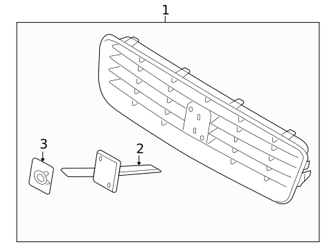 Grille & Components for 2008 Volvo XC70 #0