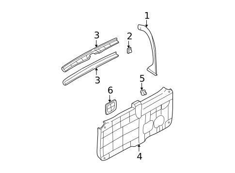Interior Trim for 2004 Hyundai Santa Fe #0