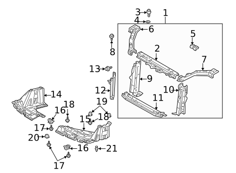 Radiator Support for 2002 Toyota Prius #0