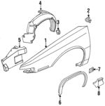 10167406 - Body: Mount Bracket for Chevrolet: Lumina | Oldsmobile: Cutlass Supreme Image