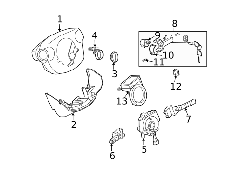 Anti-Theft Components for 2008 INFINITI FX35 #0