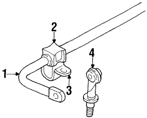 Stabilizer Bar & Components for 2002 Mercury Cougar #1