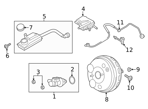 Master Cylinder - Components On Dash Panel for 2016 Ford Escape #0