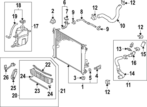 Radiator & Components for 2025 Toyota Camry #0