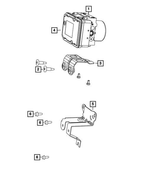 Hydraulic Control Unit, Brake Tubes and Hoses for 2017 Jeep Cherokee #2