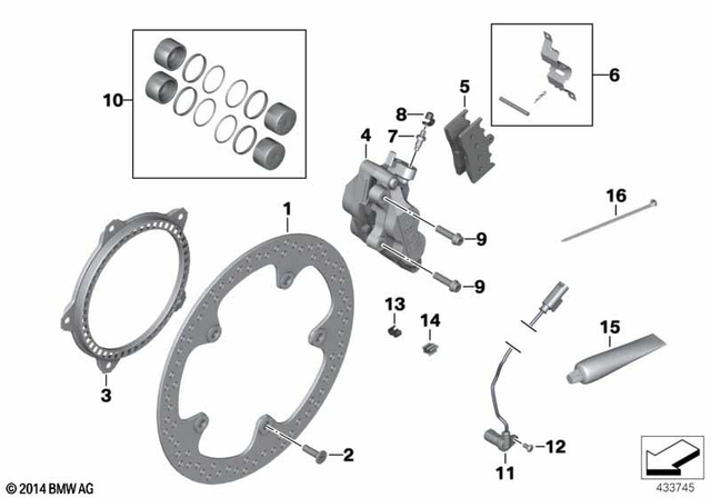 34117700989 - Brakes: Countersunk Screw - M8X27-10.9 mk for BMW-Motorrad Image image