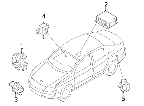 Air Bag Components for 2009 Volkswagen CC #1